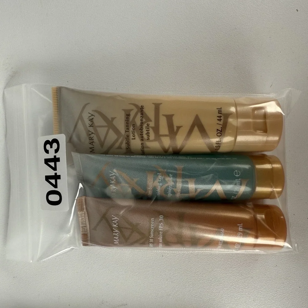 Mary Kay Sun Care Travel Set SPF 30 Sunscreen Tanning Lotion Replenishing Gel Ne